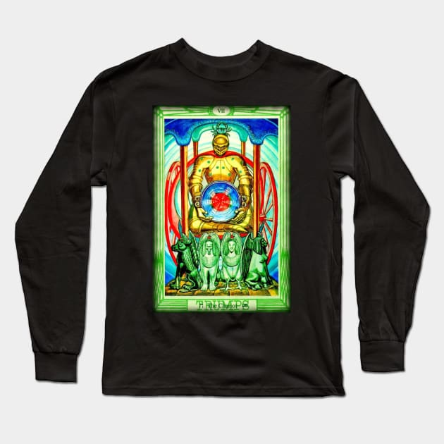 Thoth Tarot - VII - The Chariot. Long Sleeve T-Shirt by OriginalDarkPoetry